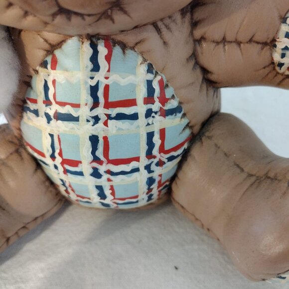 Vintage 1986 Dona Mold Hand Painted Ceramic Teddy Bear Piggy Bank - Picture 8 of 8